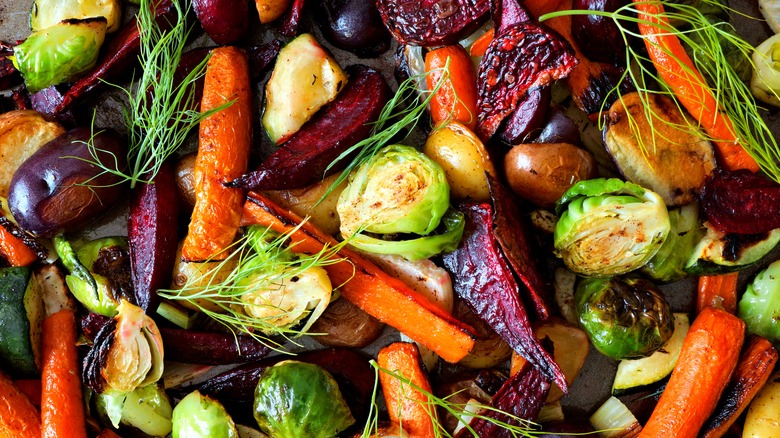 Assorted roasted vegetables