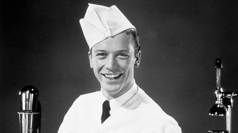 1940s soda jerk smiling