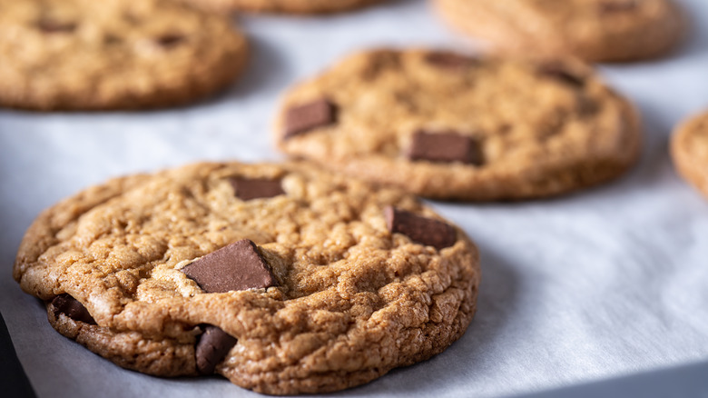 Cookies on a baking sheet