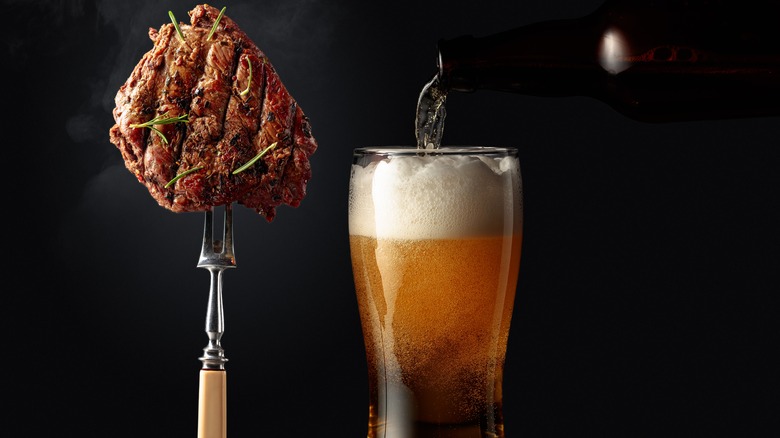 Steak and beer