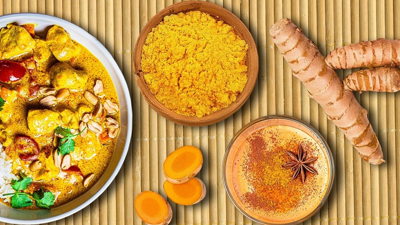 bowls of different forms of tumeric