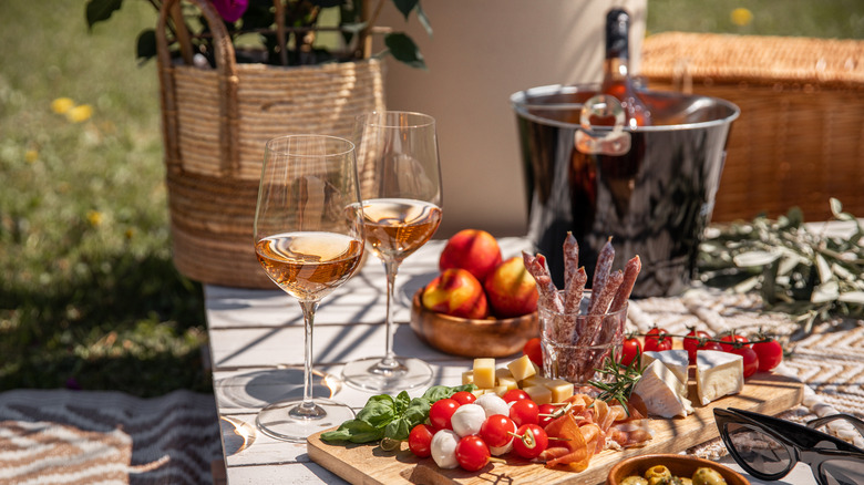 Fancy picnic spread