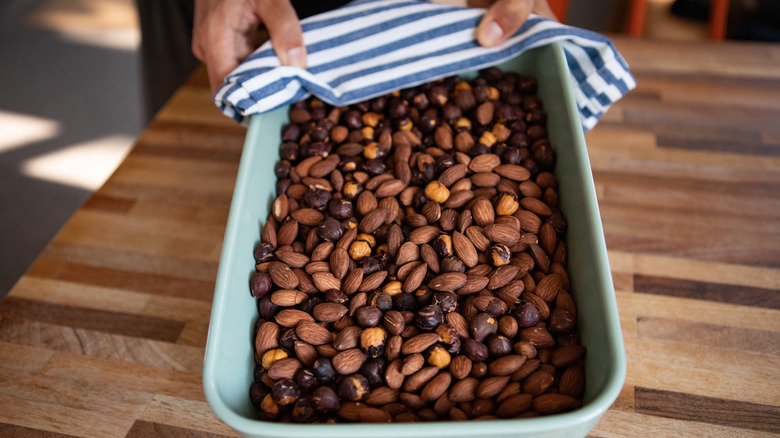 Oven-toasted nuts.