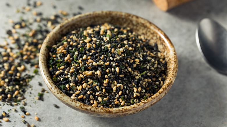 Bowl of furikake seasoning