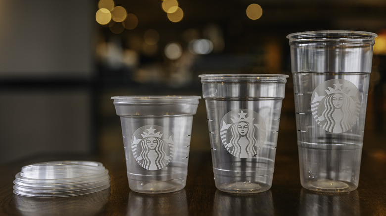 close up of Starbucks new cold cup 